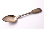 soup spoon, silver, 84 standard, 72.70 g, 21.2 cm, Iganty Sazikov's firm "Sazikov", 1845, Moscow, Ru...