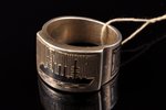 кольцо, "Аврора", серебро, 875 проба, 12.15 г., размер кольца 18, 1969 г., Великоустюгский ювелирный...