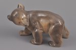 figurine, Bear, porcelain, Riga (Latvia), USSR, M.S. Kuznetsov manufactory, the 20-30ties of 20th ce...