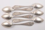 flatware set, silver, 18 items: 6 forks, 6 knives, 6 soup spoons, 875 standard, total weight of item...