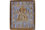 icon, Saint Nicholas the Miracle-Worker, copper alloy, 1-color enamel, Russia, the beginning of the...