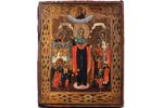 icon, Mother of God Joy of All Who Sorrow, painted on gold, board, painting, Russia, the border of t...
