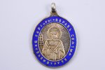 a pendant, pendant icon, Great Martyr Barbara and Saint Sergius of Radonezh, silver, enamel, 84 stan...