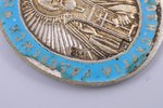 a pendant, pendant icon, Great Martyr Barbara and Saint Sergius of Radonezh, silver, enamel, 84 stan...