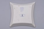 ashtray, "Diamond jack", porcelain, J.K. Jessen manufactory, handpainted by Brungilda Lomani, Riga (...