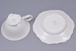 tea pair, porcelain, J.K. Jessen manufactory, Riga (Latvia), the 30ties of 20th cent., Ø (plate) 12...