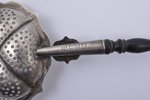ложка-ситечко, серебро, рукоятка - вишня, 84 проба, 19-й век, (общий) 31.45 г, Российская империя, 2...