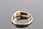 кольцо, золото, 585 проба, 1.75 г., размер кольца 19.7, бриллиант, 20-30е годы 20го века, Латвия...