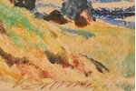 Svirskis Vitolds (1919 - 1991), Pie jūras, 20. gs. 70-80tie gadi, kartons, pastelis, 64.2 x 60 cm...