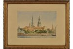 unknown author, Panorama of Riga, paper, water colour, 10.6 x 15.5 cm...