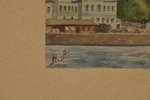 неизвестный автор, Панорама Риги, бумага, акварель, 10.6 x 15.5 см...