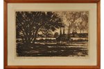 Dushkins Pauls (1928-1996), Coastal motif, 1951-9150, paper, etching, 26.8 x 40.9 cm...