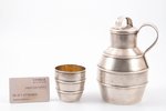 goblet, carafe, silver, 84 standart, 1890, 1892, 518.10 g + 95.95 g, firm of Gavriil Grachov (glass)...
