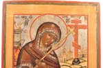icon, Our Lady of Akhtyr, with oklad, board, painting, Russia, Nizhny Novgorod, the middle of the 18...