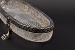 platter, silver, crystal, 88 standart, 1908-1916,
 (total) 756.40g, trading house of Bolin Factory,...