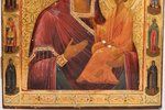 икона, Старорусская икона Божией Матери, доска, живопиcь, золочение, Российская империя, 35.5 x 30.8...