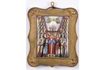 икона, Собор Всех Святых, доска, финифть, 19-й век, (икона) 5.5 x 4.3 см...
