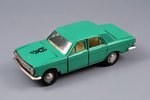 car model, GAZ 24 Volga Nr. A14, "1980 Olympic games bear", carbon wheels and interior, metal, USSR,...
