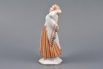 figurine, Mourning woman, porcelain, Riga (Latvia), sculpture's work, M.S. Kuznetsov manufactory, ha...