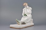 figurine, Reading, porcelain, USSR, DZ Dulevo, molder - G. Sidorov, 1960, first grade...