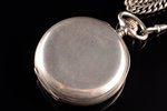 карманные часы, с серебряной цепочкой, "Павелъ Буре", Швейцария, рубеж 19-го и 20-го веков, серебро,...