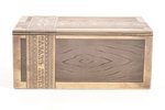 cigar-case, silver, "Tobacco imported", 84 standard, 425.70 g, engraving, 14.7 x 8.5 x 6.3 cm, the e...
