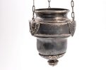 sanctuary lamp, silver, 84 standard, 154.85 g, Ø 7.8 cm, total length 51 cm, the beginning of the 19...