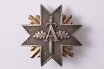 nozīme Aizsargi Nr.6; Lācplēša kara ordenis Nr.790; Arvīda Ošes monogramma (uzlika); sudraba lādīte...