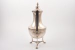 service: sugar-bowl, coffeepot, cream jug, silver, "Swans", 950 standart, 1901-1928, (coffeepot) 655...