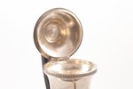 service: sugar-bowl, coffeepot, cream jug, silver, "Swans", 950 standart, 1901-1928, (coffeepot) 655...
