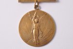 медаль (миниатюрная), 10 лет независимости Литвы, Литва, 1928 г., 28.8 x 25.3 мм...
