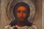 ikona, Jēzus Kristus Pantokrators, sudraba uzlikā, dēlis, sudrabs, gleznojums, 84 prove, Krievijas i...