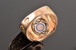 a ring, in a case, gold, enamel, 585 standard, 20.95 g., the size of the ring 20.25, the 20ties of 2...