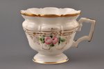 tea pair, porcelain, M.S. Kuznetsov manufactory, Russia, 1891-1917, Ø (saucer) 14.5 cm, h (cup) 7 cm...