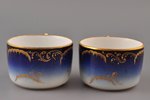 2 tējas pāri, porcelāns, M.S. Kuzņecova rupnīca, Krievijas impērija, 20. gs. sākums, Ø (apakštasīte)...