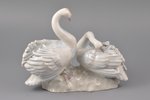figurine, Swans, porcelain, USSR, sculpture's work, by Pavel Kozhin (?), the 50ies of 20th cent., 15...