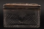 шкатулка, серебро, стекло, 950 проба, 1886-1895 г., (общий) 1450 г, Pierre Gavard, Париж, Франция, 1...