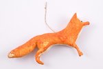 Christmas tree toy, "Fox", papier mache, 14 x 2.4 x 7 cm...