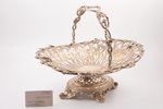 biscuit tray, silver, 950 standard, ~1500 g, 35.8 x 27.4 cm, Émile Hugo, 1853-1880, Paris, France, s...