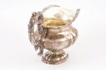 cream jug, silver, 84 standard, 278.45 g, gilding, h 14 cm, 1851, Riga, Russia...