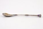 spoon, silver, 20 g, plique-à-jour vitreous enamel, 15.2 cm, Europe...
