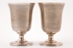 pair of glasses, silver, 950 standart, engraving, 1845-1882, 344 g, Cesar Tonnelier, Paris, France,...