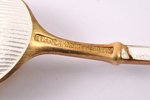 set of mocca spoons, silver, 8 pcs., 925 standard, 72.15 g, enamel, gilding, 9.4 cm, Denmark, in a b...