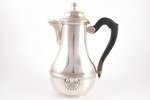 service: sugar-bowl, coffeepot, cream jug, silver, 950 standart, the 19th cent., (total) 1224.25 g,...