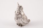 флакон для духов, серебро, 111.10 г, h 9.5 см, 18-й век, Франция...
