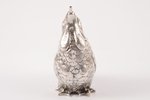 perfume bottle, silver, 111.10 g, h 9.5 cm, the 18th cent., France...