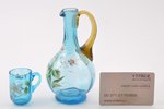 pitcher, 3 small glasses, h (pitcher) 14.5 cm, h (small glass) 4.8 cm...