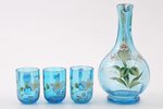 pitcher, 3 small glasses, h (pitcher) 14.5 cm, h (small glass) 4.8 cm...
