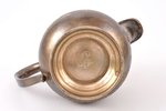 cream jug, silver, 84 standard, 103.60 g, engraving, gilding, h 7 cm, by Ivan Grishin, 1880-1890, Mo...