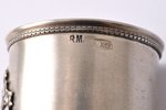 serviette holder, silver, 875 standard, 14 g, Ø 3.5 cm, h 2.8 cm, by Richard Muller, the 20-30ties o...